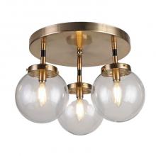 Vinci Lighting Inc. FM1116-3AB/BKCL - Bianca Flush Mount Aged Brass/Black