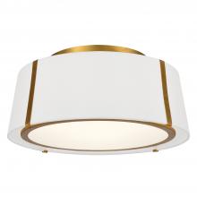 Crystorama FUL-905-GA - Fulton 3 Light Antique Gold Semi Flush Mount