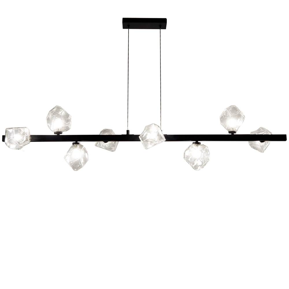 8LT Halogen Horizontal Pendant, MB w/ Clear Gls : 2VPYG