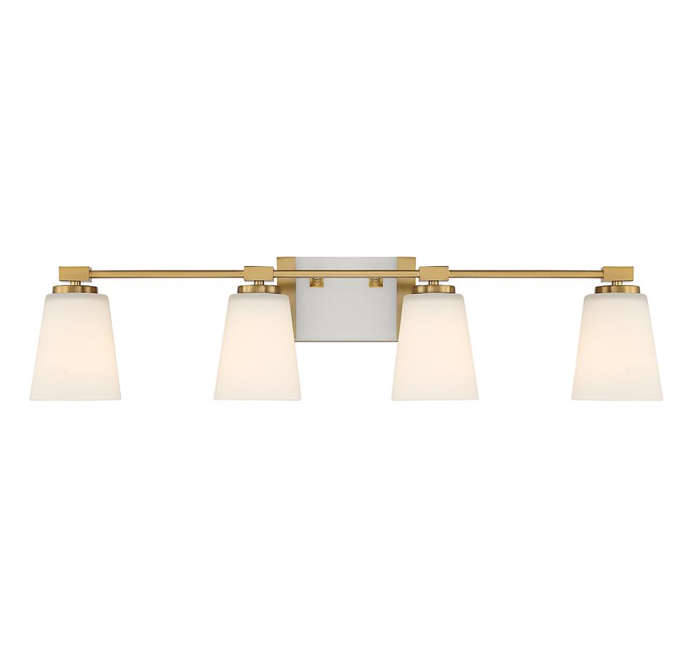 Warm brass store vanity light