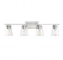 Savoy House Canada 8-1020-4-SN - Calhoun 4-Light Bathroom Vanity Light in Satin Nickel