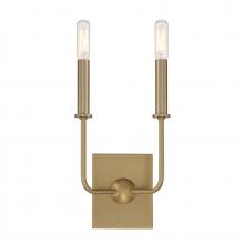 Longfellow 2-Light Wall Sconce in Burnished Brass : 401HY0X