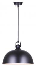 Canarm IPL222B01BK16 - Polo, IPL222B01BK16, MBK Color, 1 Lt 16&#34; Rod Pendant, 100W Type A, 16&#34; W x 15 - 63&#34; H