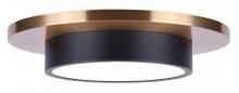 Canarm LFM212B12BKG - MODI, LFM212B12BKG, MBK + GD Color, 12&#34; LED Flush Mount, Acrylic, 20W LED (Integrated), Dimmable