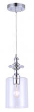 Canarm IPL276B01CH - York, 1 Lt Cord Pendant, Clear Glass, 100W Type A, 5 1/2&#34; x 60&#34;