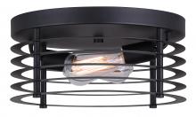 Canarm IFM779B13BK - ALDER, IFM779B13BK, MBK Color, 2 Lt Flush Mount, 60W Type A, 13&#34; W x 6&#34; H