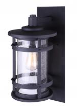 Canarm IOL340BK - DUFFY, 1 Lt Outdoor Down Light, Seeded Glass, 100W Type A, 6 1/4&#34; W x 15 3/8&#34; H x 7 7/8&#34;