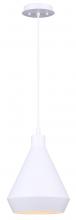 Canarm IPL1020A01WH - BYCK, IPL1020A01WH, MWH Color, 1 Lt Pendant, 60W Type A, 9&#34; W x 13.5 - 61.5&#34; H