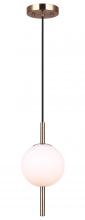 Canarm IPL1123A01GD9 - NARA, IPL1123A01GD9, 1 Lt Cord Pendant, Flat Opal Glass, 40W Type G9, 6&#34; W x 15.5 - 63.5&#34; H