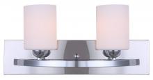 Canarm IVL370A02CH-O - Hampton, 2 Lt Vanity, Flat Opal Glass, 100W Type A, 18&#34; x 8 1/2&#34; x 6 1/2&#34;