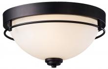 Canarm IFM421A15ORB - Somerset, IFM421A15ORB, 3 Lt Flush Mount, Flat Opal Glass, 60W Type A, 15 IN W x 8 IN H