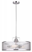 Canarm ICH626A03BN20 - BECKETT, 3 Lt 20&#34; Rod Chandelier, Metal Shade,100W Type A, 20&#34; W x 18 1/4&#34; - 60 1/4&#34;