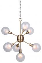 Canarm ICH683A07GD9 - ESTELLA, 7 Lt Chain Chandelier, Double Glass, 40W Type G9, 21 3/4&#34; W x 23&#34; H