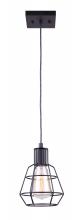 Canarm IPL702A01BK - WREN, MBK Color, 1 Lt Cord Pendant, 100W Type A, 6&#34; W x 11&#34; - 58&#34; H