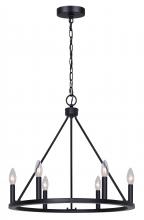 Canarm ICH2033B06BK26 - MARA, ICH2033B06BK26, MBK Color, 6 Lt 26&#34; Chain Chandelier, 60W Type C, 26&#34; W x 21.75&#34; H