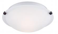 Canarm IFM161213 - Fmount, 12&#34; 2 Bulb Clip Flushmount, Alabaster Glass, 60W Type A