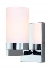 Canarm IVL429A01CH - Milo, 1 Lt Vanity, Flat Opal Glass, 100W Type A, 4 3/4&#34; W x 8 1/4&#34; H x 5 3/4&#34; D