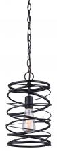 Canarm IPL411B01BK - RYLAND, MBK Color, 1 Lt Chain Pendant, 100W Type A,, 8&#34; W x 14&#34; H