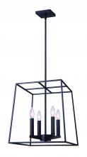 Canarm ICH763A04BK14 - WEXFORD, MBK Color, 4 Lt 14&#34; Rod Chandelier, 60W Type C, 14&#34; W x 23.375 - 65.375&#34; H x 14