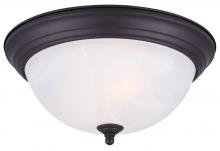 Canarm IFM41313 - Fmount, 13&#34; 2 Bulb Flushmount, Alabaster Glass, 60W Type A