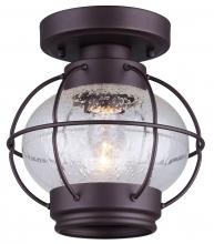 Canarm IFM636A08ORB - POTTER, 1 Lt Flush Mount, Seeded Glass, 60W Type A, 7 3/4&#34; W x 8 1/4&#34; H