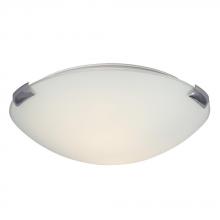 Galaxy Lighting 680412CH/WH - 12&#34; Flush Mount Ceiling Light - Chrome Clips with White Glass